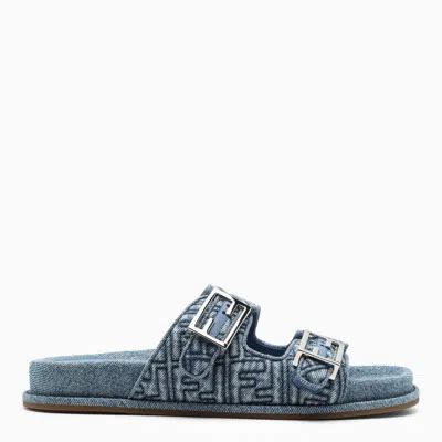 denim designer slides